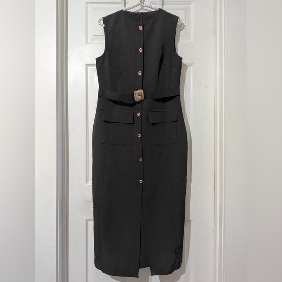Commense Button-Front Belted Maxi Dress - Picture 12 of 12
